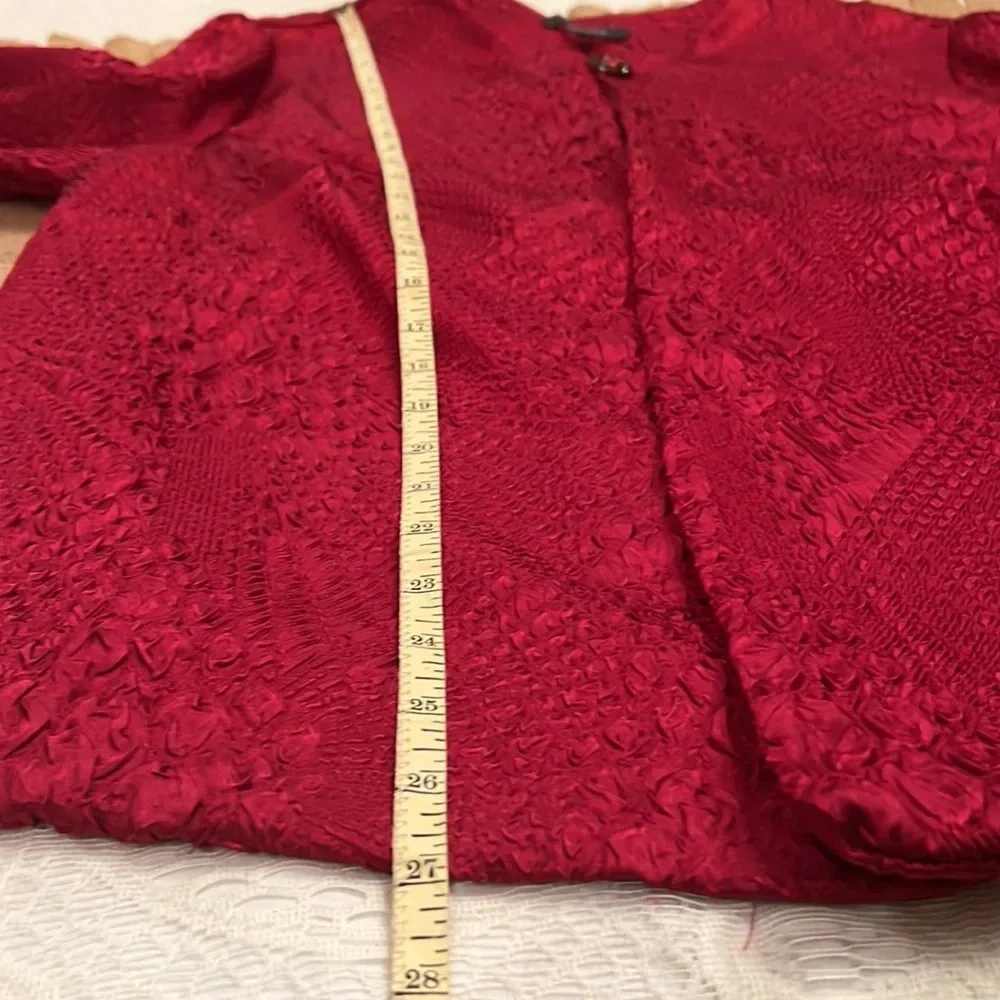 Red Textured Jacket - Picture 10 of 10